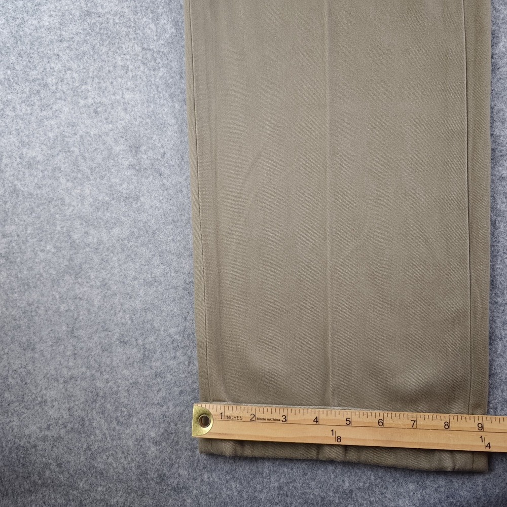 Brooks Brothers 346 Dress Pants Mens 38x30 Brown Pleated Cuffed 100% Cotton - Picture 2 of 8